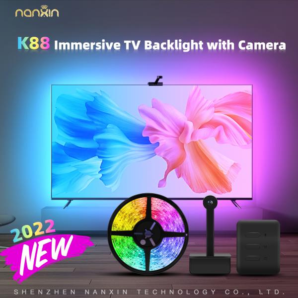 Quality RGBIC TV Ambient Lighting Sync , Immersion Wifi TV Backlights With 1080P Camera wholesale