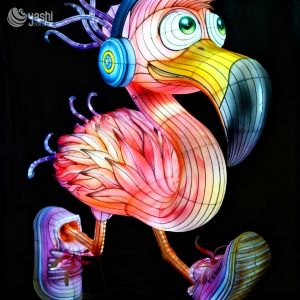Adorable Cartoon Animal Lantern - Flamingo Sculpture Lantern for Party, Festival