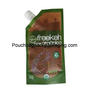Cheap Laminated Stand up spout pouch, stand up bag for seed 300g or more for sale
