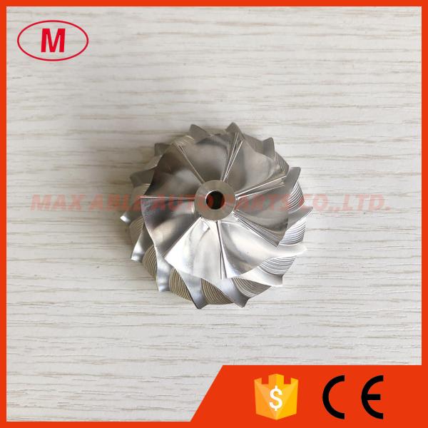 Quality K04 38.58/52.00mm 7+7 blades high performance turbo milling/aluminum 2618/billet compressor wheel wholesale