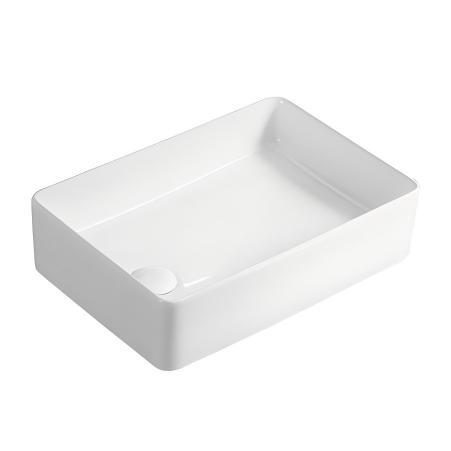Easy Clean Glaze Porcelain White Color Only Hole Above Counter Mounted Sink Bowl