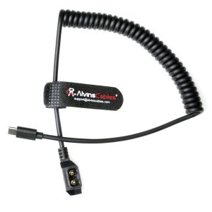 China Alvin's Cables Dtap to USB-C Power Cable for DJI Focus Pro Motor, Ultra Soft D-tap to Type-C Enhanced Power Coiled for Tilta Nucleus Nano II Wireless Lens Control Motor on sale