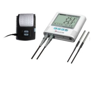 Cheap Dual Temperature Sensor Temperature Humidity Data Logger With Large LCD Display for sale