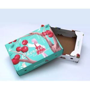 Ecofriendly Vegetable Fruit Cardboard Boxes CMYK / Pantone Color