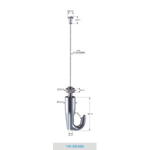 Stainless Steel Cable Gripper Art Hanging System Adjustable Height 50 Lbs Weight Capacity