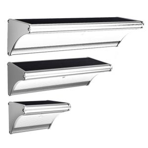 All In One Solar Exterior Wall Lights Portable 1100LM 60 Led With Radar Sensor