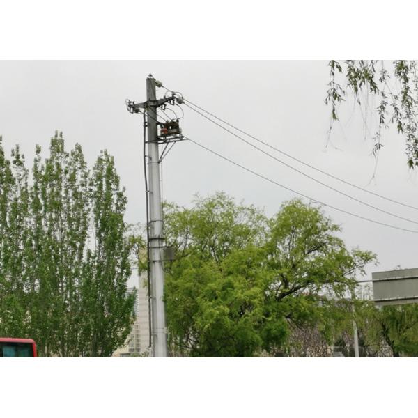 Quality 10KV Q235B Steel Transmission Pole , CO2 Welding Transmission Line Pole wholesale