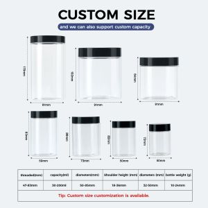 Custom PET Plastic Jar 100ml for Creams, Lotions, and Gels