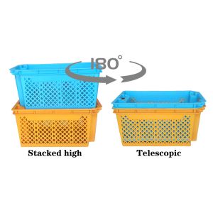 Stackable And Nestable Plastic Crate Mesh Storage Farm Factory Heavy Duty For