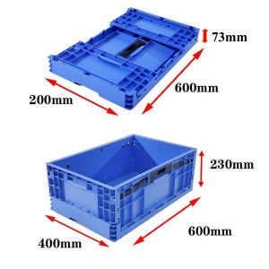 Recyclable Mesh Style Stackable Plastic Solid Box Attached Lid for Logistic
