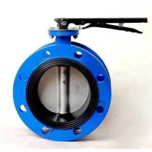 Cheap Medium Temperature Double Flange Metal Seated Butterfly Valve for sale
