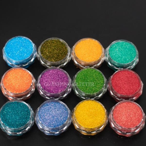 Halloween Solvent Resistant Aurora Chunky Polyester Glitter Powder For Paint