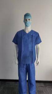Cheap SMS Disposable Medical Scrub Scrub Suit Two Pieces Suit Short Sleeve Shirt and Pants Disposable Medical Clothing Dental Clinic for sale