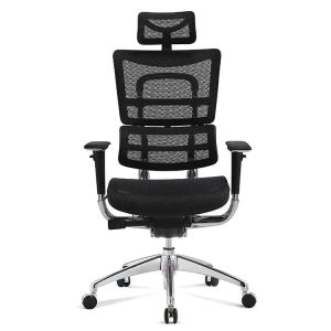 Adjustable Aluminum Base High Back Swivel Ergonomic Chair for Executive Office Furniture