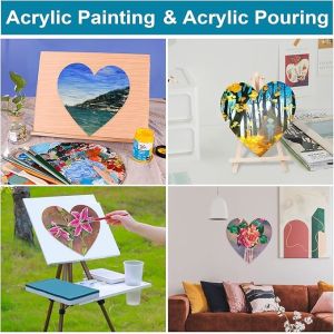 3mm Thickness Heart Shape Canvas Board Panels For Students And Professional