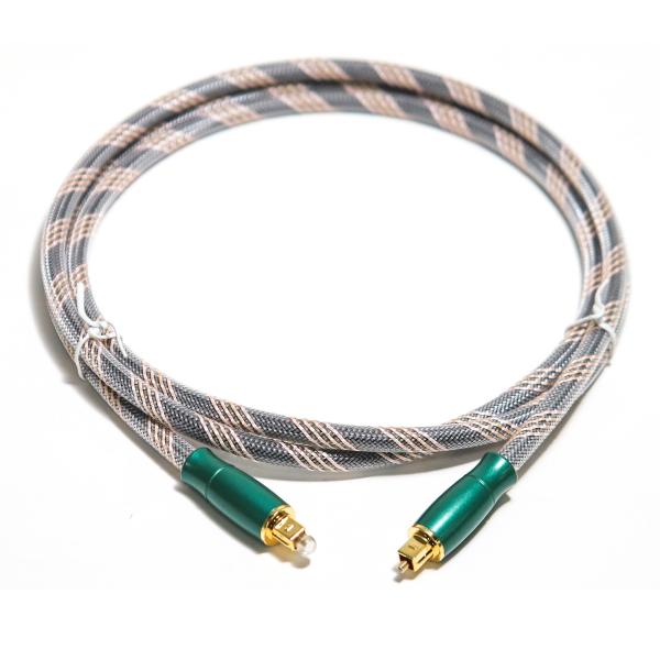 Toslink Optical Digital Cable Knited Rope Plated Gold 4K Connecotr High Sound