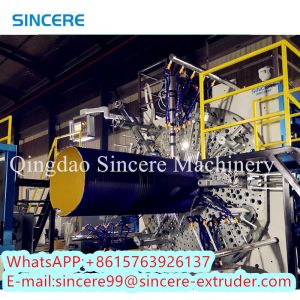 PLC Thermoplastic Spiral PP PPR PE PVC HDPE Pipe Production Line Machine