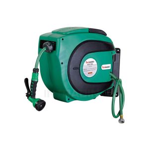 Auto Rewind Air And Water Spring Driven Hose Reel With 0.9 Meter Lead In Hose