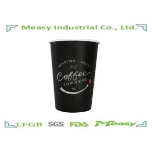 Red Plain Disposable Paper Coffee Cups With Beautiful Design Printing