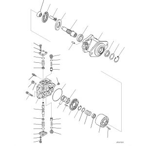 Cheap 708-7F-00050 708-7F-11130 708-7L-04180 For Komatsu D65EX-18EO D65EXI-18EO D65PX-18EO D65WX-18E0 Bulldozer Hydraulic HSS PUMP for sale
