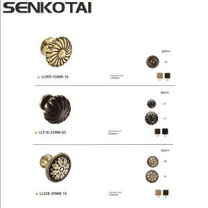 Antique Style Brass Elegant Solid Hardware Knobs for Furniture Cabinet Closet