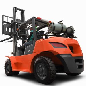 FG70 15500 LBS 7 Tons Capacity LPG Forklift With Cushion Tires