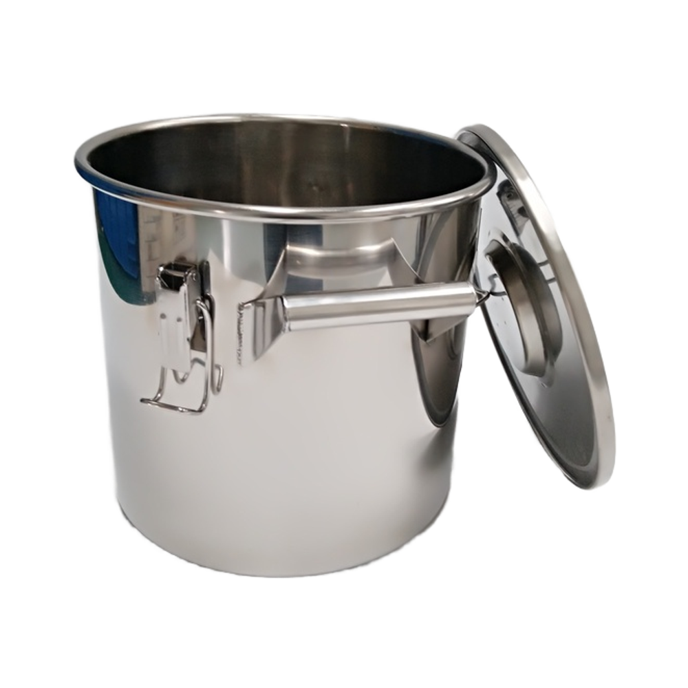Powders Stored Safely In 12L Stainless Steel Round Drum With Sealing Ring And