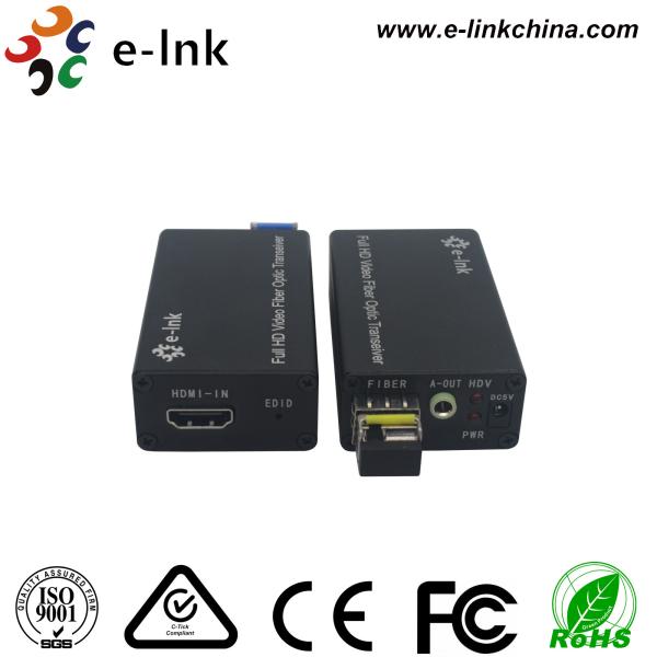 Mini HDMI Fiber Optic Extender with external stereo audio