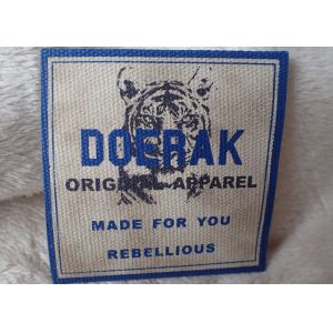 High Density 3D Organic Canvas Screen Printing Label For Children'S Garments