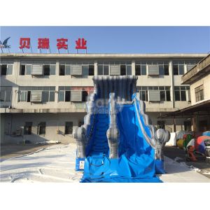 Commercial Grade Wave Inflatable Dry Slide 7.6x3.8m Customized