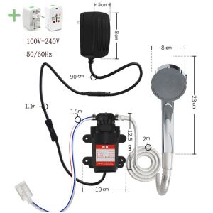12V Car Handheld Camping Shower Kit with Water Pump Washer handheld Faucet Set