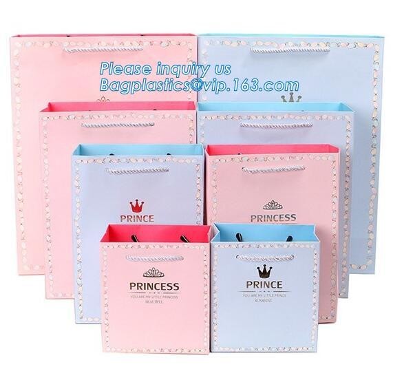 Luxury Rope Handle Laminated Paper Carrier Bags,brand Luxury laminated manila