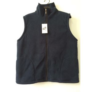 winter vest, warm waist coat, navy, S-3XL, polar fleece with sherpa lining