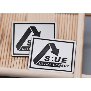 Custom Silicone Black Logo Screen Printed Labels For Clothing