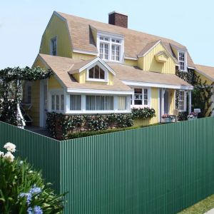 China Durable Easy To Install PVC Bamboo Garden Fence on sale