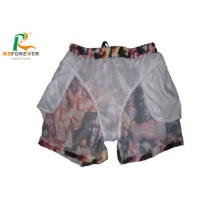 Polyester Printed Men Board Shorts With Mesh Full Sublimation Custom Size