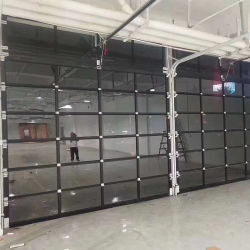Quality Full Vision Customized Modern Fully Transparent Insulated Segmented Elevated Aluminum Frame Transparent Garage Door wholesale