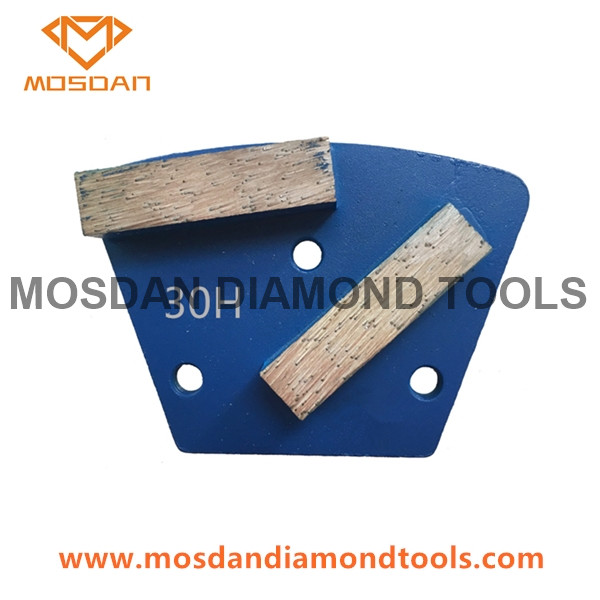 Sharp Trapezoid Concrete Diamond Grinding Bits Double Blades