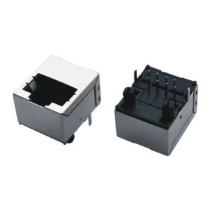 KRJ-18111NL shieded vertical 180 degree top entry RJ45 LAN Jack without