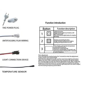 Integrated Mirror Touch Dimmer Switch 110V 240VAC for Led Mirror Defogger 12V 5A