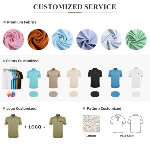 Regular Fit Polo Shirt Design Your Own Custom Mens Short Sleeve for Casual