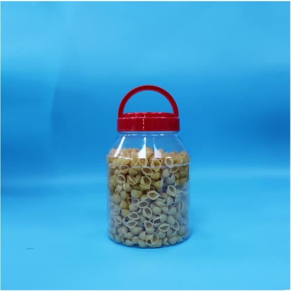 Quality Clear Food Grade Plastic Candy Chocolate Chip Bean Dried Fruit Jar Screw Flat Lid wholesale