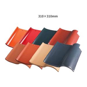 China Residential Roof Sheet Matte Ceramic Roof Tile Spanish Style Villa Roofing Material on sale