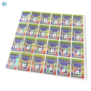 Glossy Security Stickers Customized Offset Printed Vinyl Labels Roll/Sheet Pack