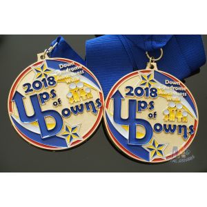 Potter Running Metal Award Medals With Smooth Or Sandblasted Back Customized
