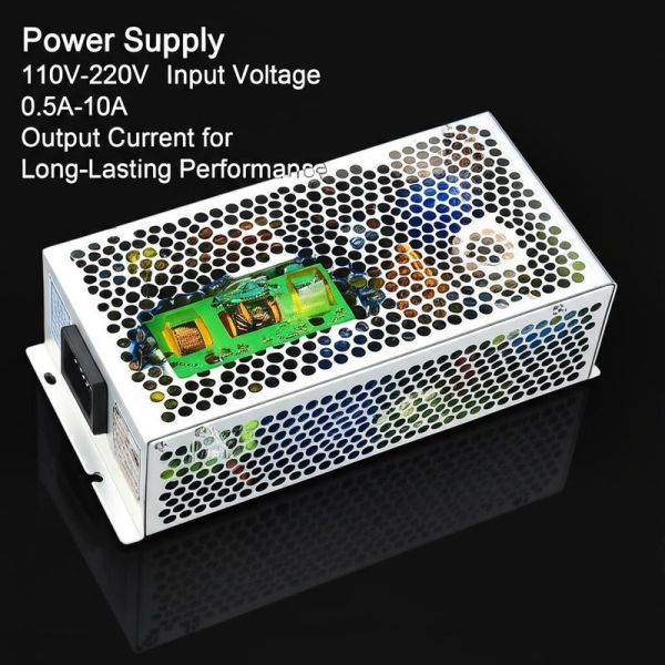 AC DC Power Adapter with 110V-220V Input Voltage 0.5A-10A Output Current and 3W