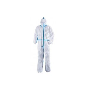 China Breathable Disposable Protective Clothing Anti Static With Elastic Hood on sale