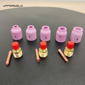 18pcs Alumina Nozzle Collet Body Electrode Insulator TIG Welding Torch