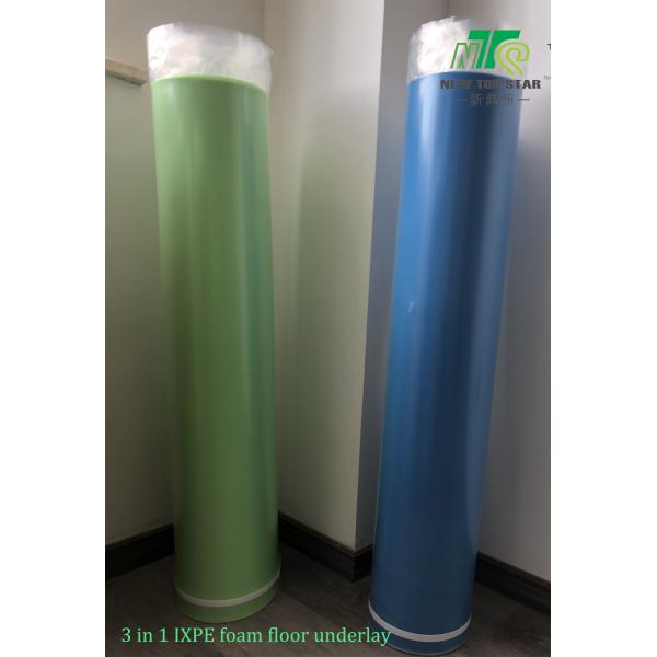 Green Eco Friendly Underlay 2mm 33kg/m3 Laminate Moisture Proof Underlay With PE Film