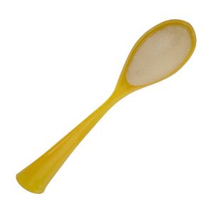 Cheap Yellow Curved Handle Foot Callus Remover Silica Sand Foot Grater Scraper for sale